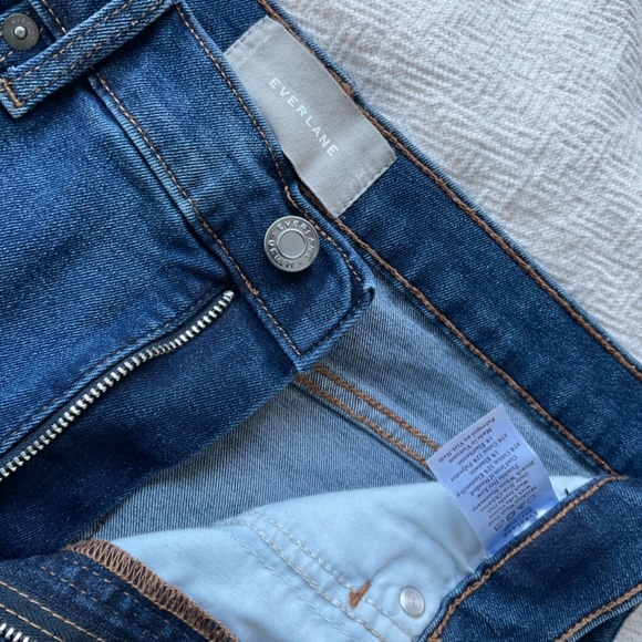 Everlane Authentic Stretch High Rise Skinny Jean Mid Blue Size 30 Tall - Picture 2 of 4